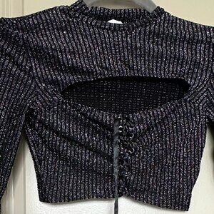 Bear Dance Shirt, M, Female, Black Sparkles